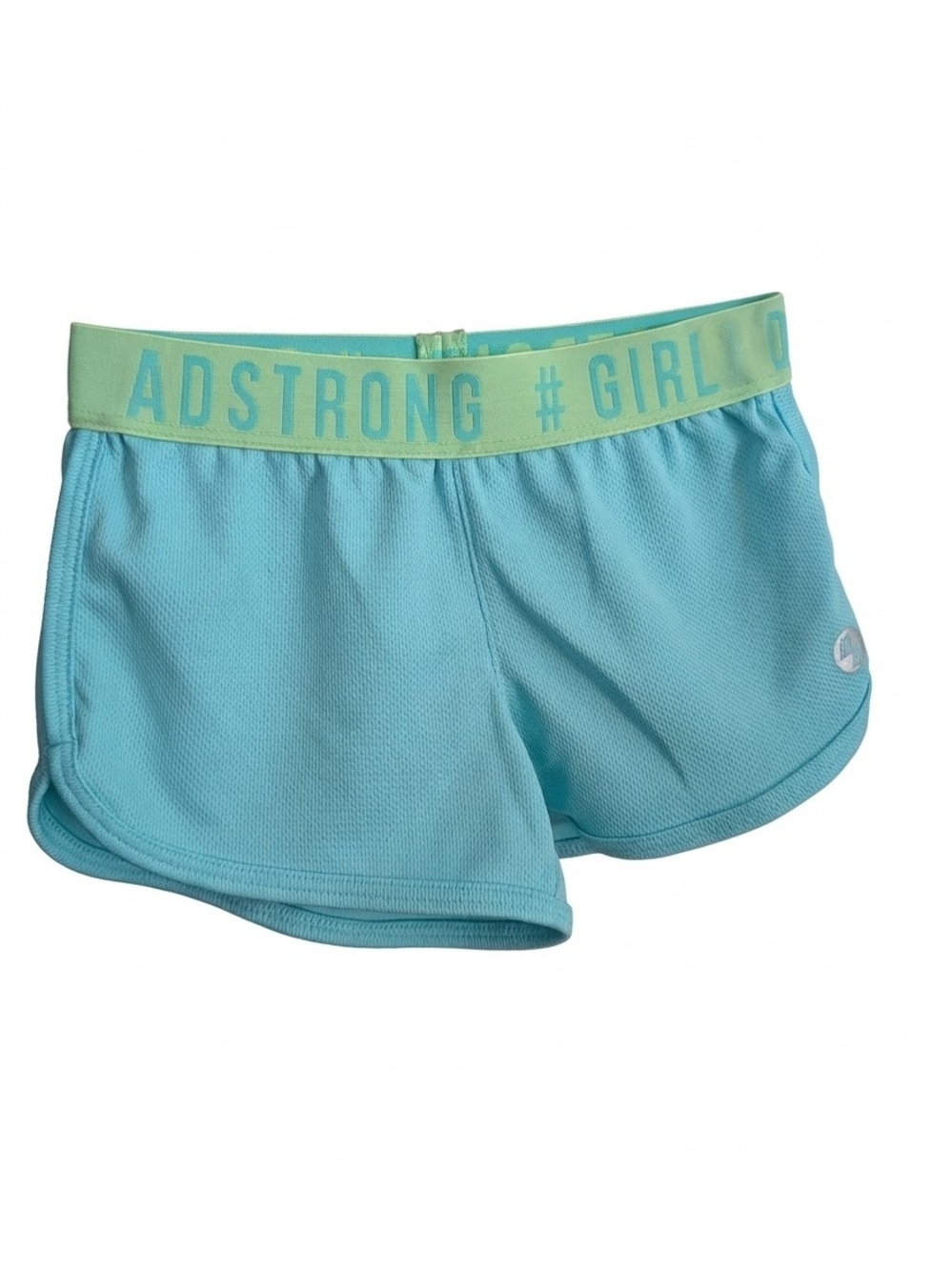 Girl Active Aqua Shorts with Lime Waistband